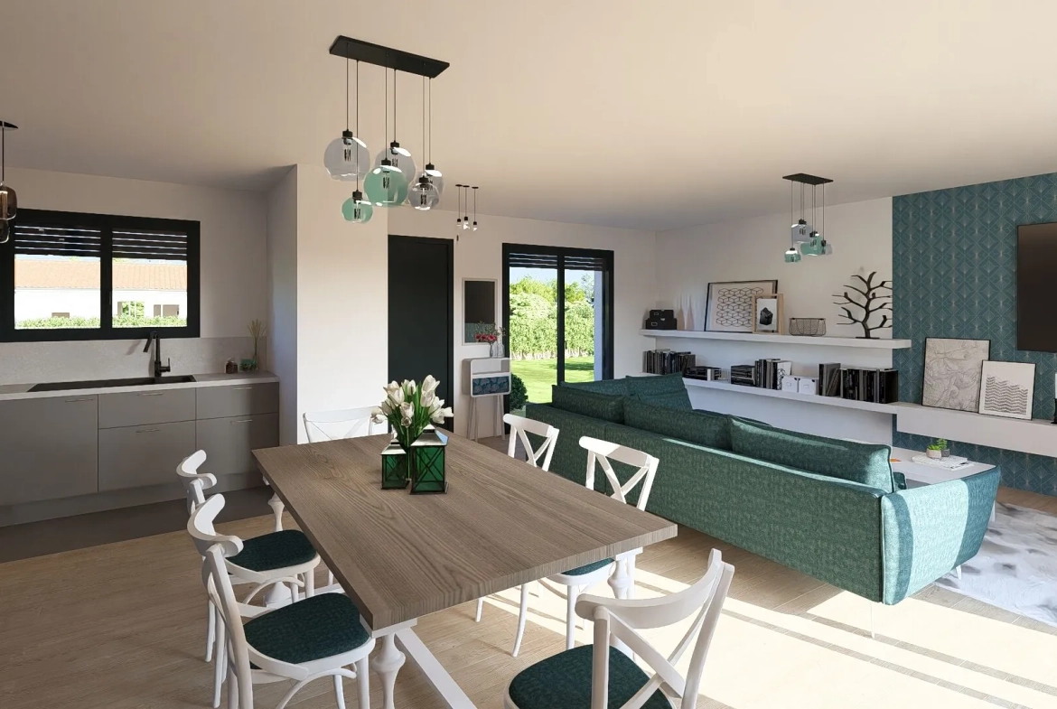 Maison neuve 90 m² avec 3 chambres à Pissos, construction moderne 