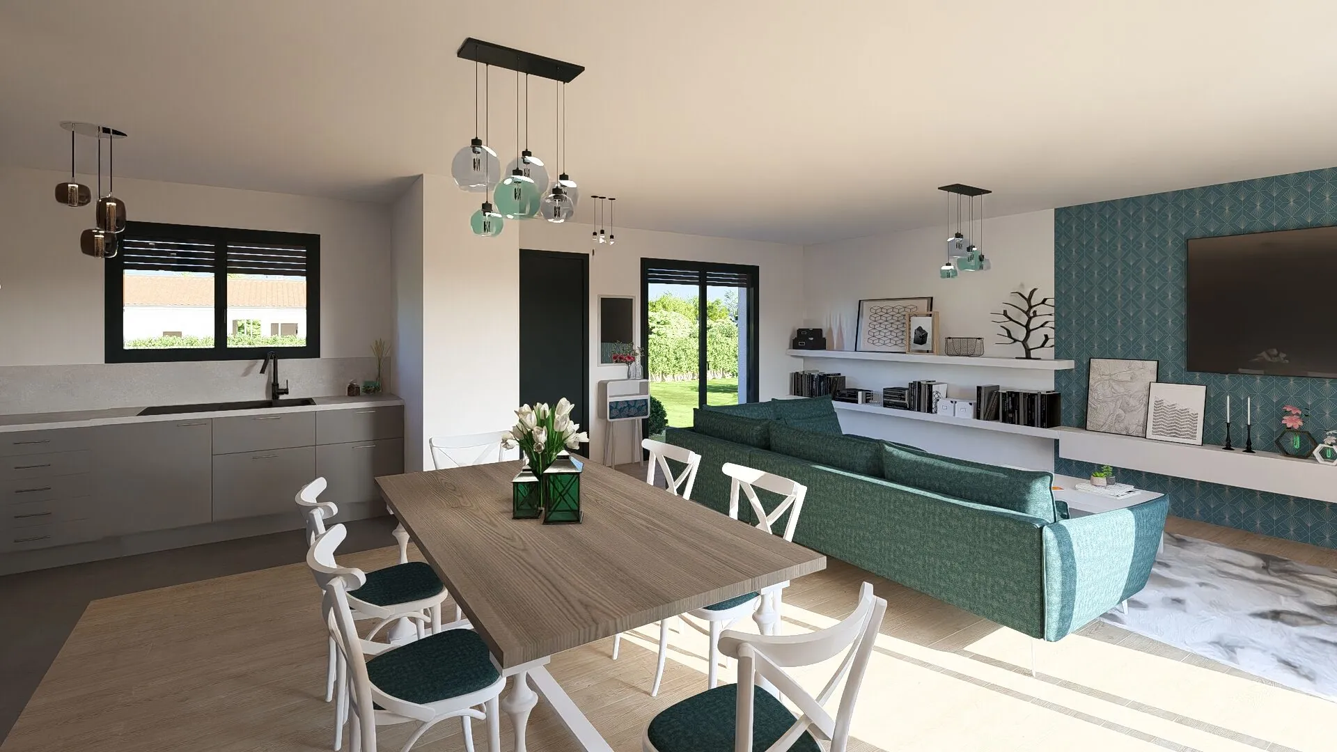 Maison neuve 90 m² avec 3 chambres à Pissos, construction moderne 