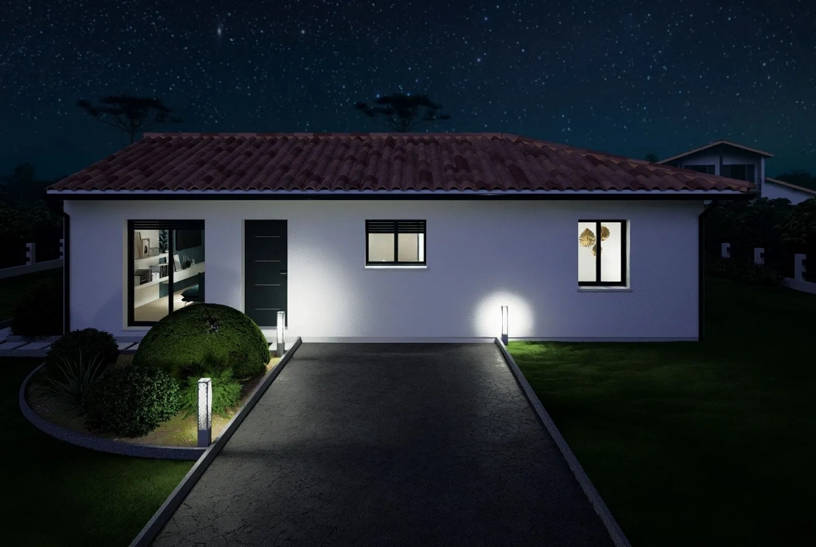 Maison neuve 90 m² avec 3 chambres à Pissos, construction moderne 