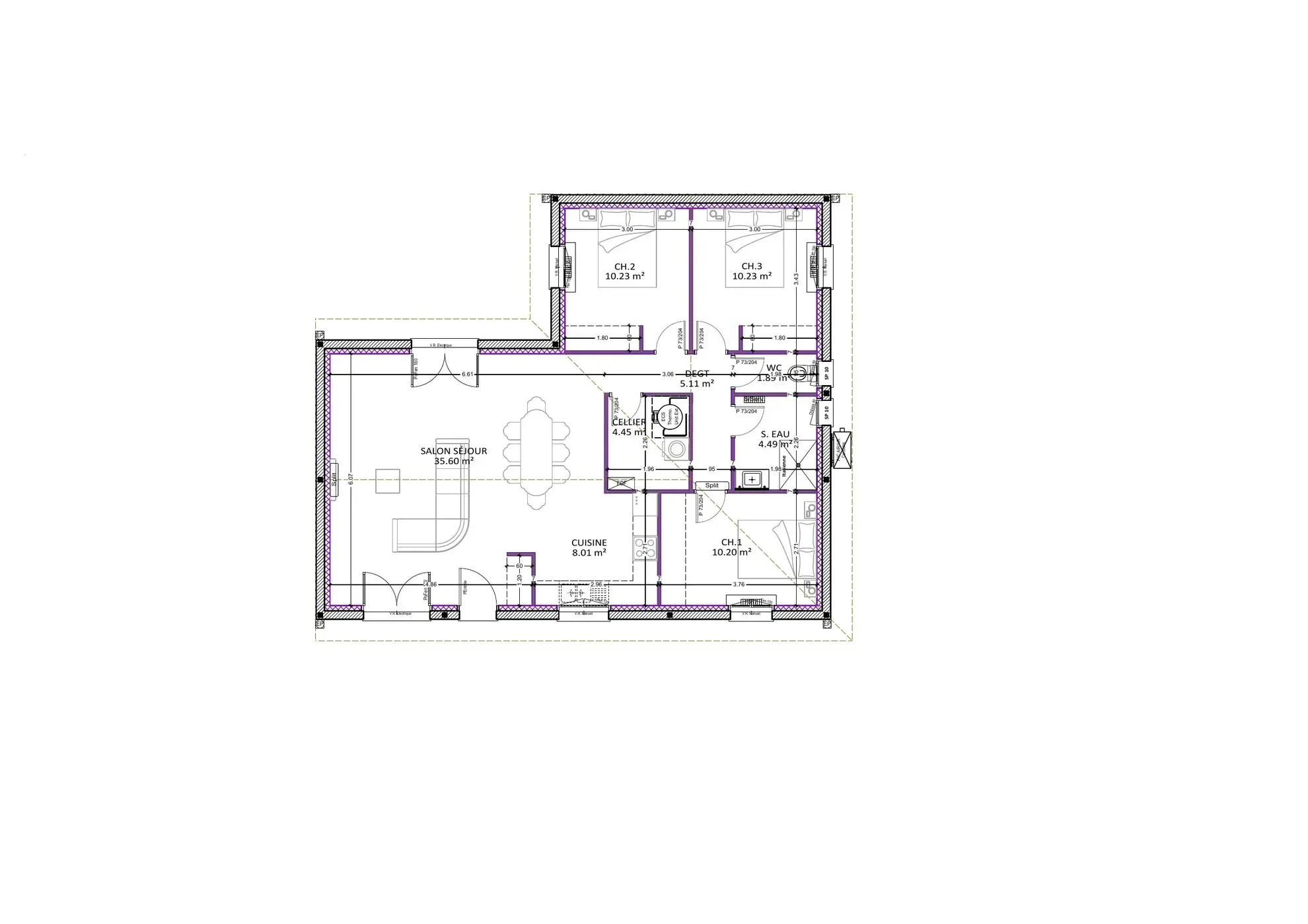 Maison neuve 90 m² avec 3 chambres à Pissos, construction moderne 