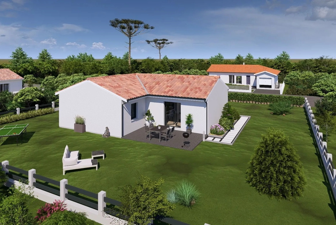 Maison neuve en L de 90m² à Saint-Michel-Escalus avec terrasse et 3 chambres 