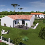 Maison neuve en L de 90m² à Saint-Michel-Escalus avec terrasse et 3 chambres