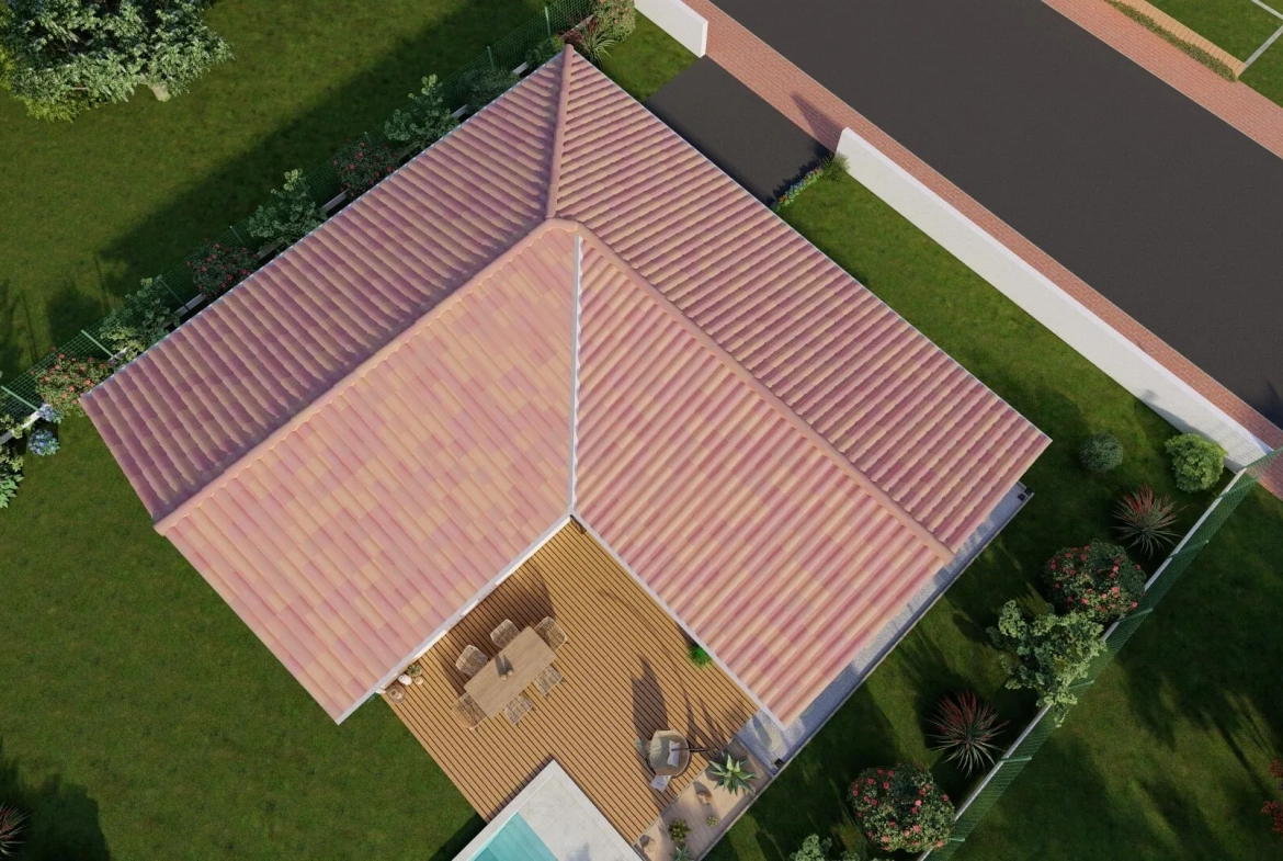 Maison en L moderne avec 3 chambres et garage à Gravelle 