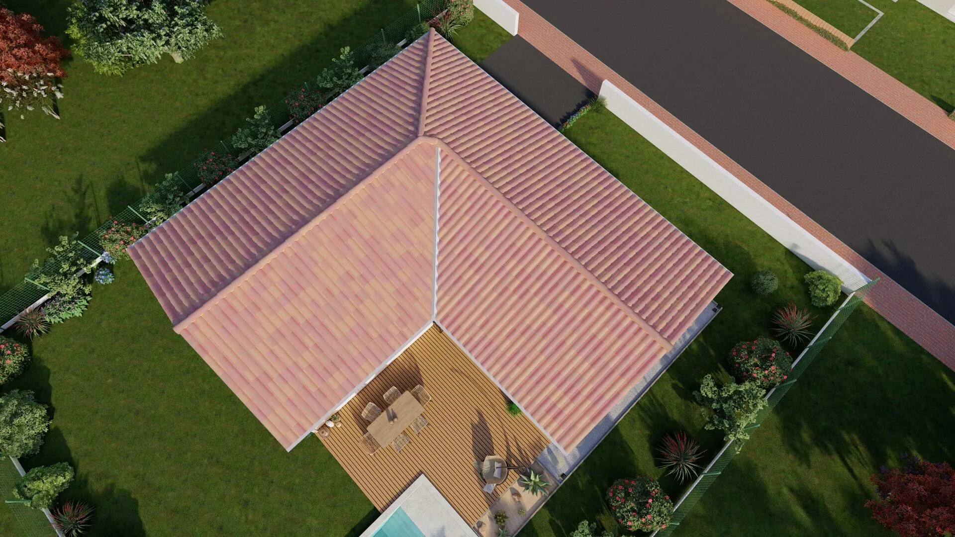 Maison en L moderne avec 3 chambres et garage à Gravelle 