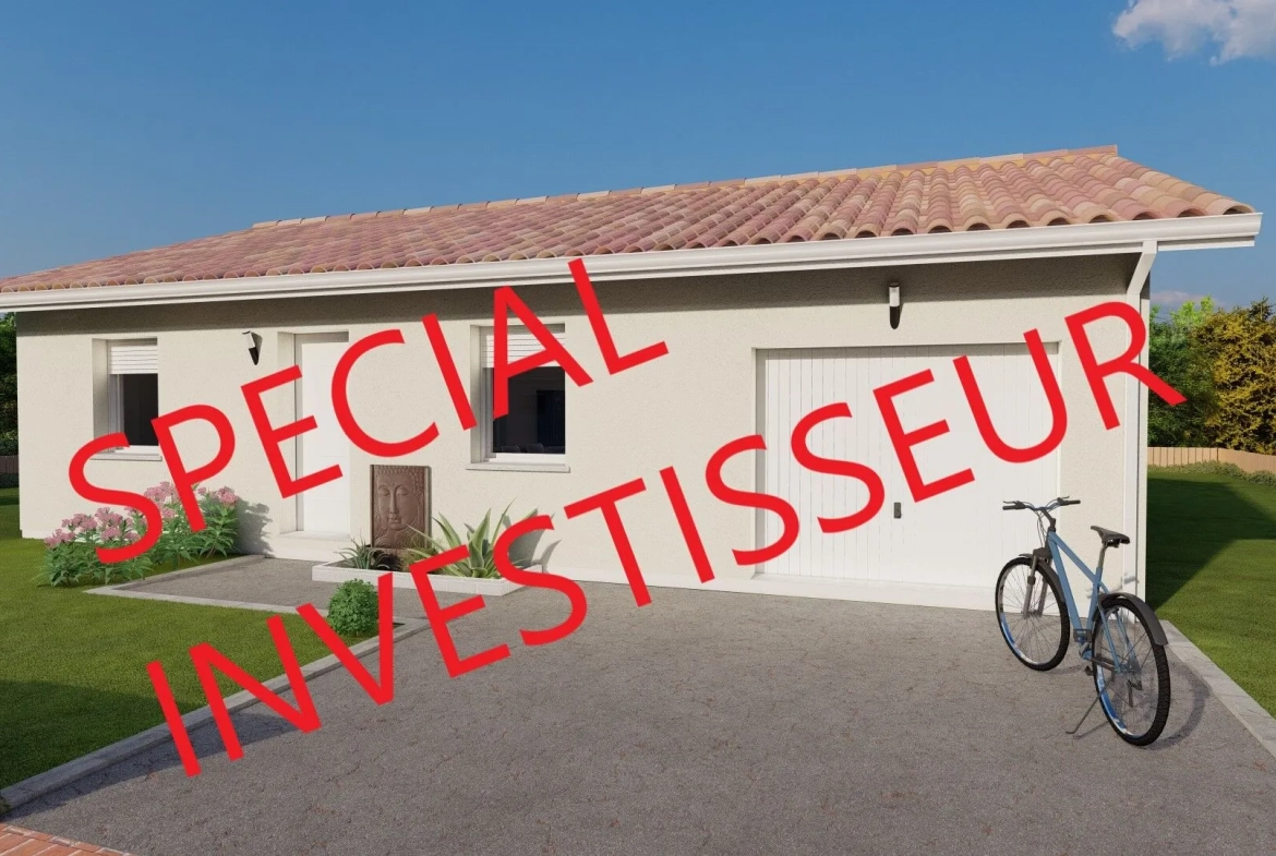Maison neuve accessible PMR avec 2 chambres et garage à Razès 