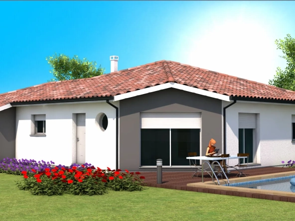 Maison neuve contemporaine à Mimizan, 3 chambres, terrain 474 m², à partir de 295 000 €
