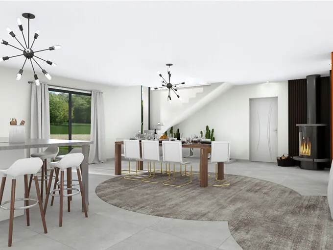Maison neuve contemporaine à Mimizan, 3 chambres, terrain 474 m², à partir de 295 000 € 