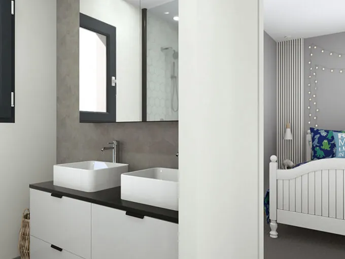 Maison neuve contemporaine à Mimizan, 3 chambres, terrain 474 m², à partir de 295 000 € 