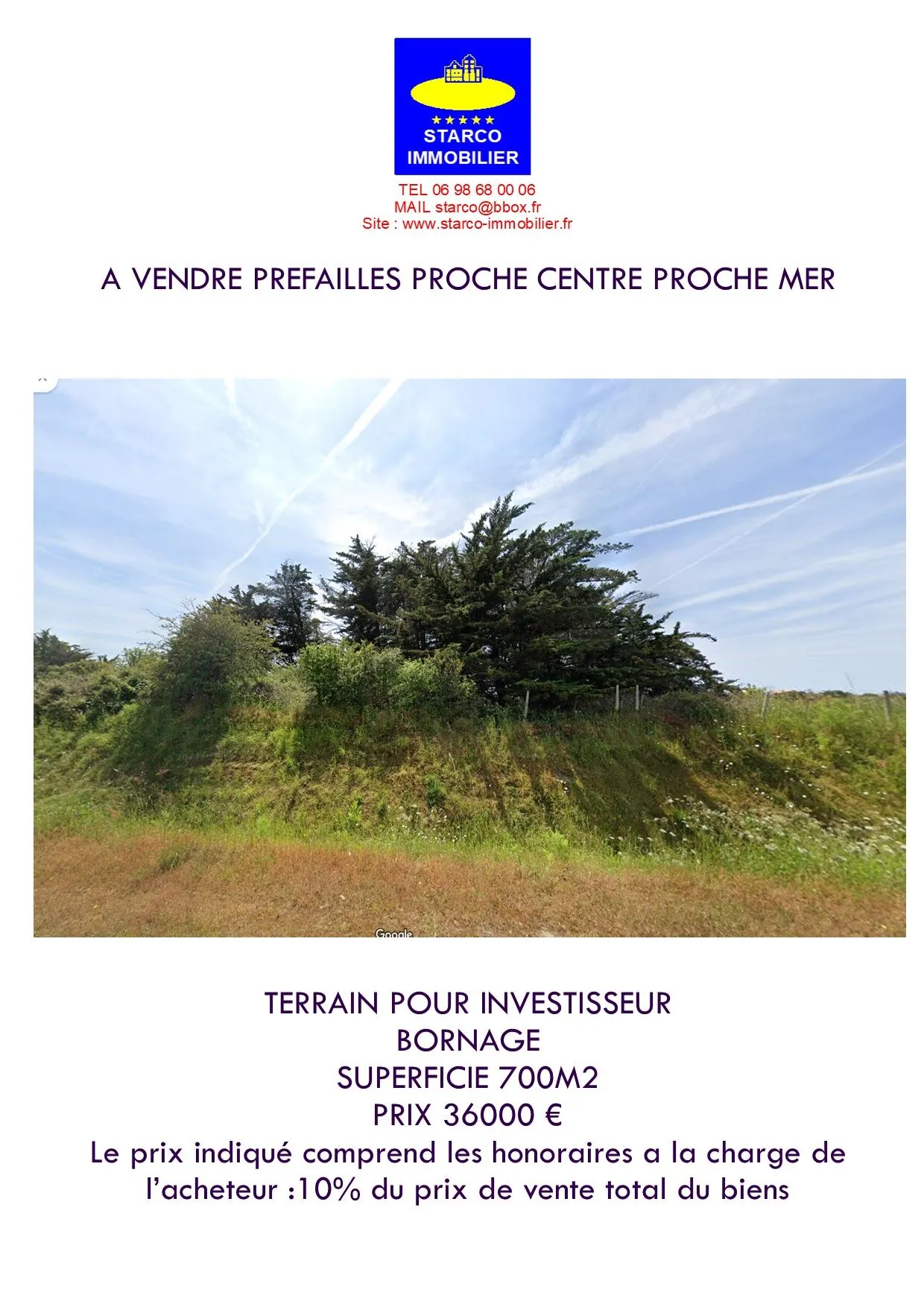 Terrain constructible à vendre à Préfailles, proche du centre et de la mer 