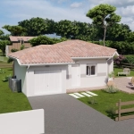 Maison neuve à Gabarret avec 2 chambres et garage, terrain 700 m²