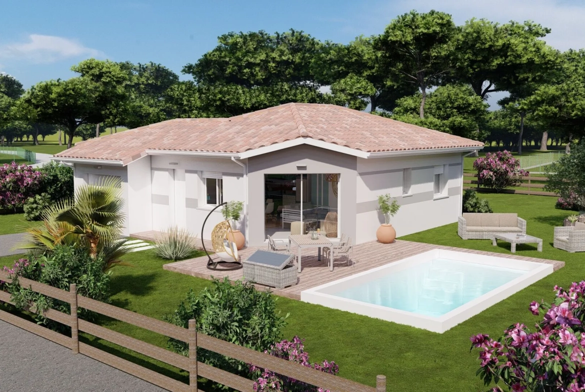 Terrain constructible de 560 m² et maison de 60 m² à Saint-Sever - Résidence calme et proche des services 