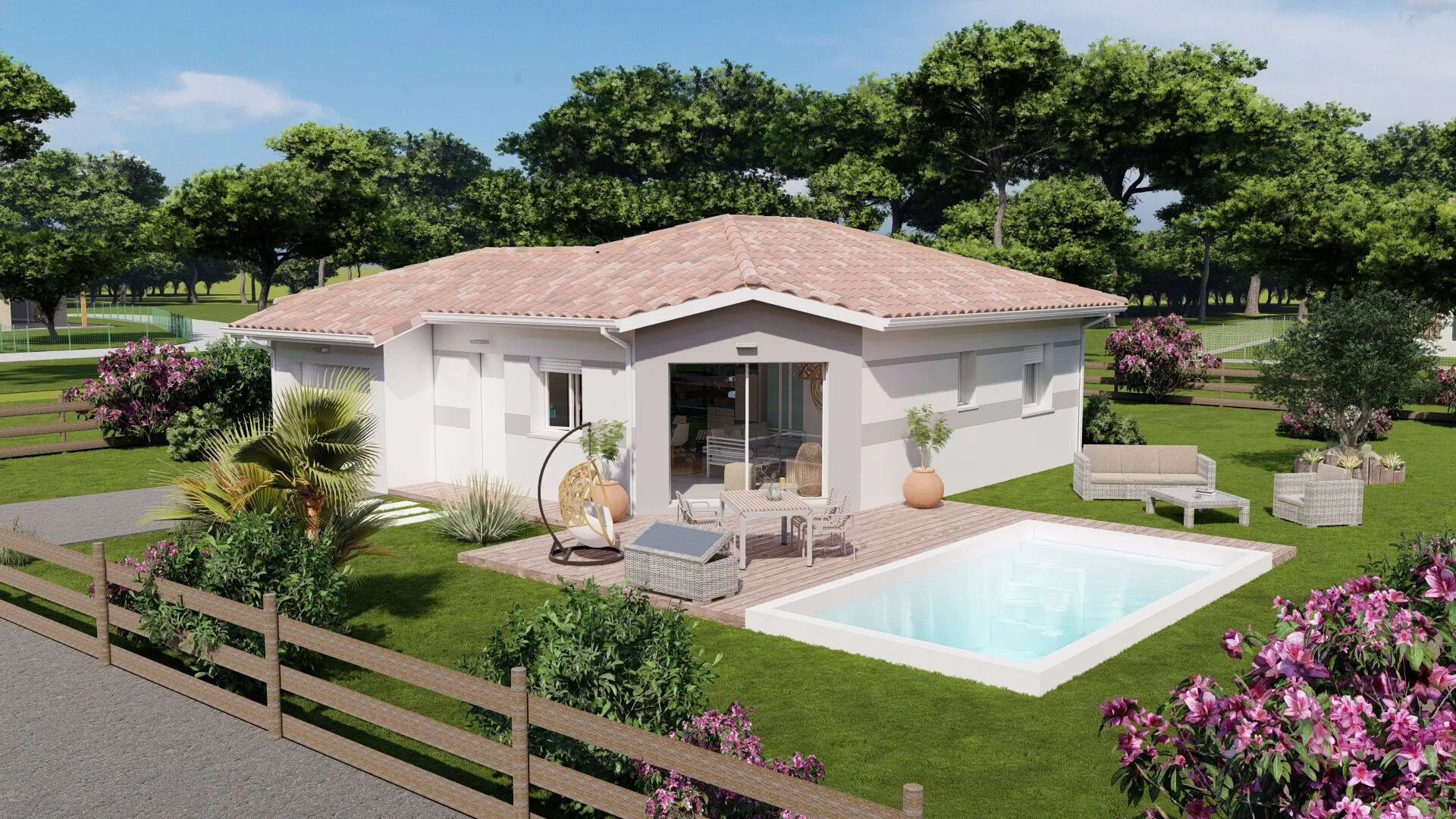 Terrain constructible de 560 m² et maison de 60 m² à Saint-Sever - Résidence calme et proche des services 