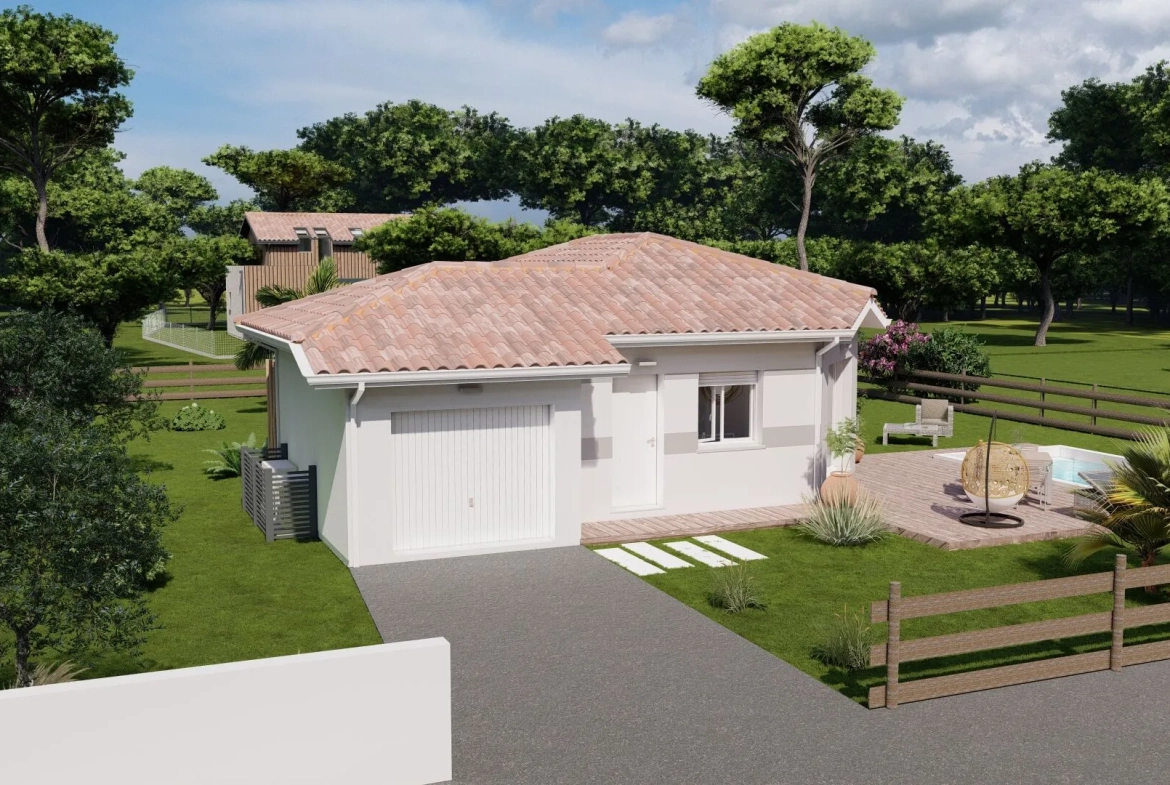 Terrain constructible de 560 m² et maison de 60 m² à Saint-Sever - Résidence calme et proche des services 