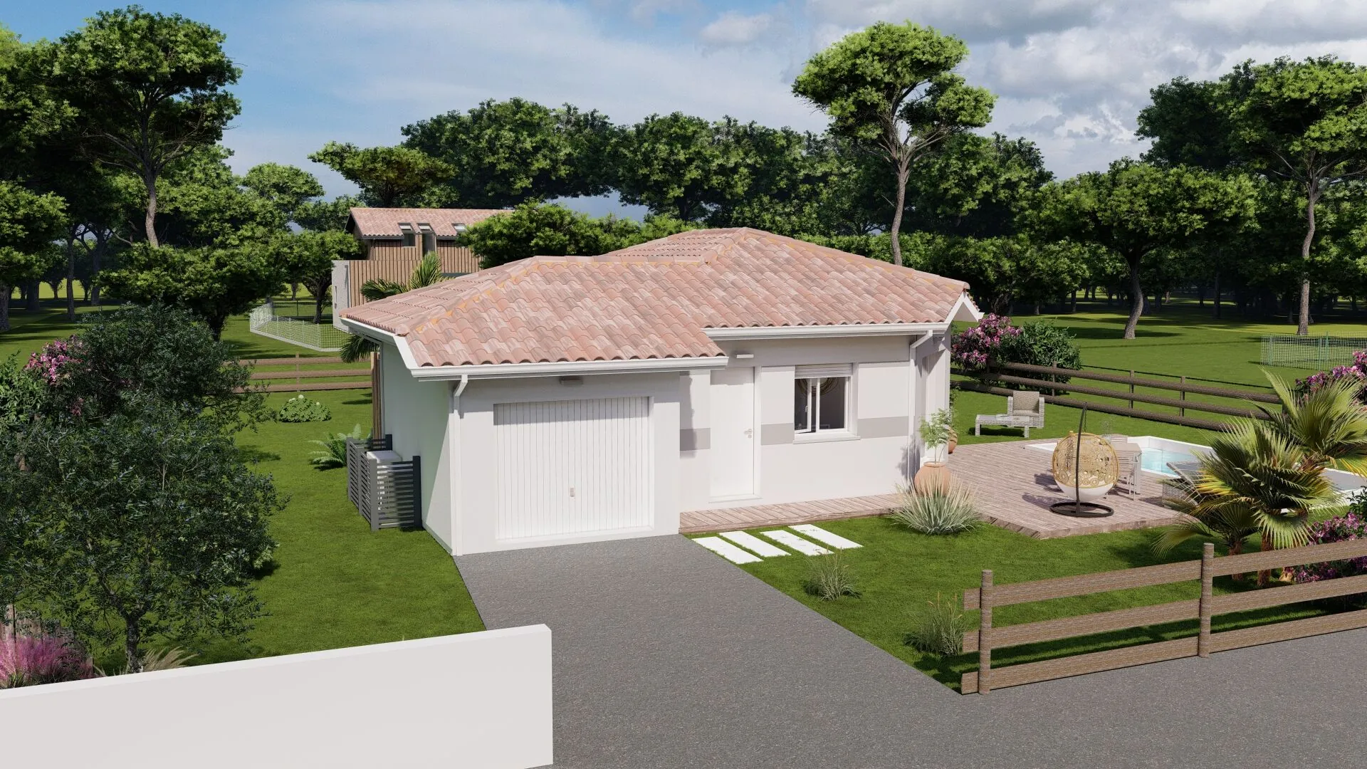 Terrain constructible de 560 m² et maison de 60 m² à Saint-Sever - Résidence calme et proche des services 