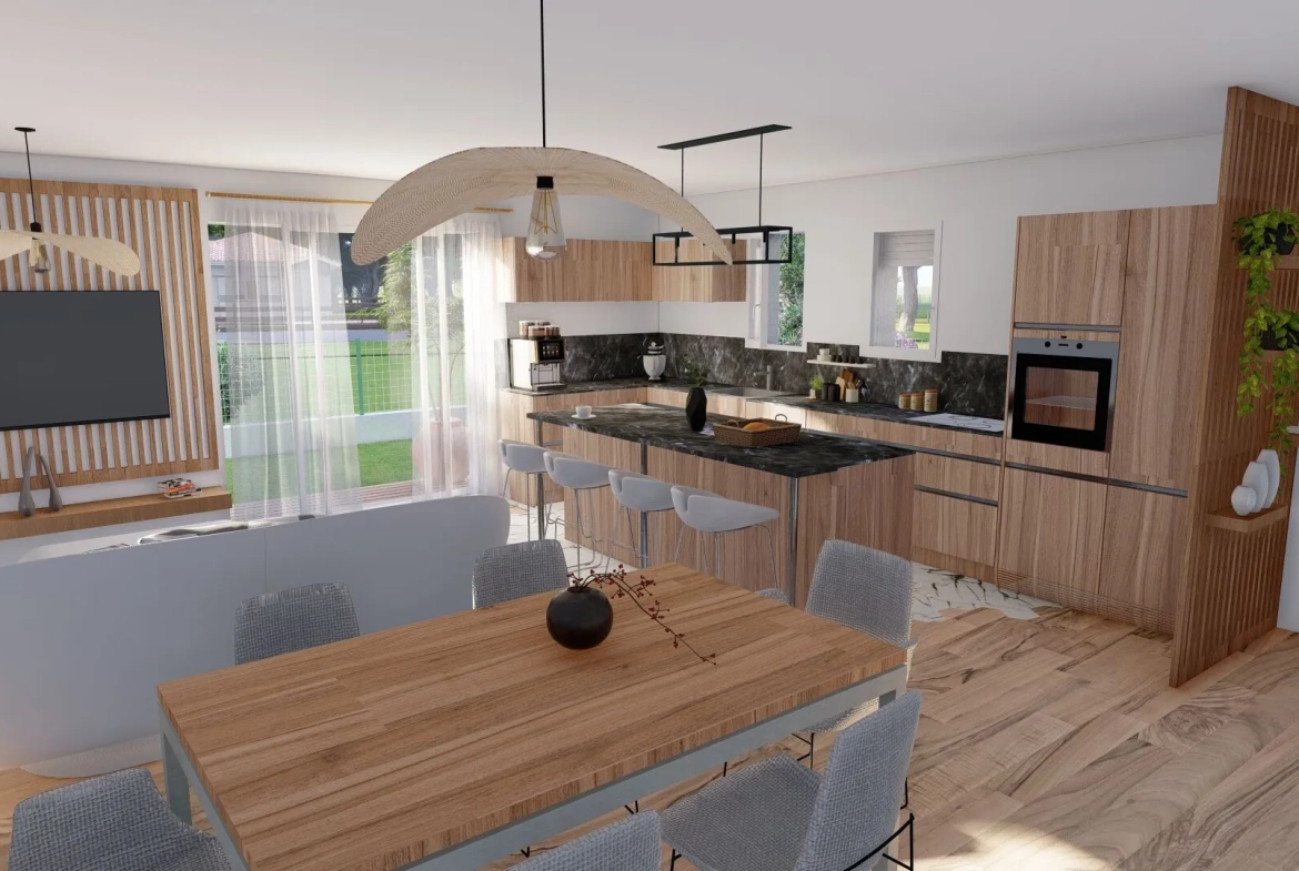 Projet de maison neuve à Saint-Sever - terrain viabilisé et maison moderne de 87m² 