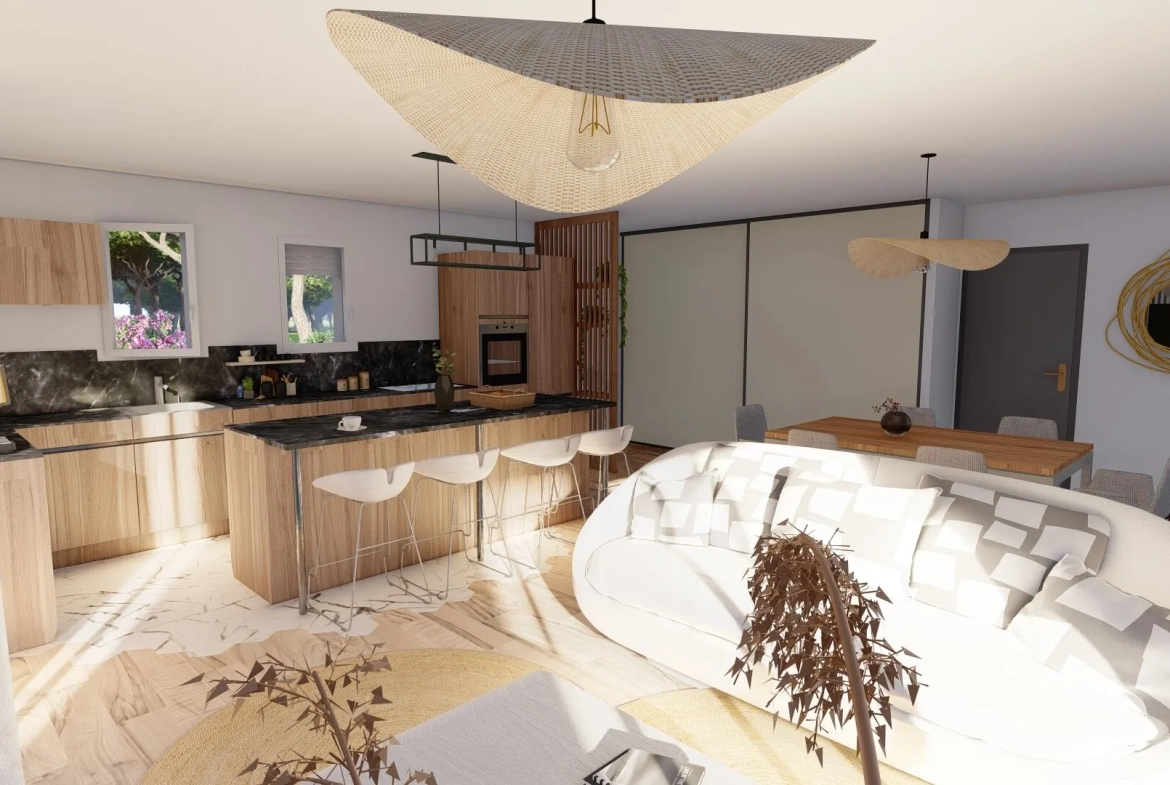 Projet de maison neuve à Saint-Sever - terrain viabilisé et maison moderne de 87m² 