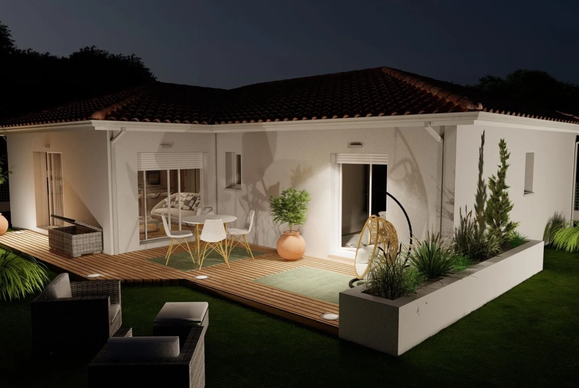 Projet de maison neuve à Saint-Sever - terrain viabilisé et maison moderne de 87m² 