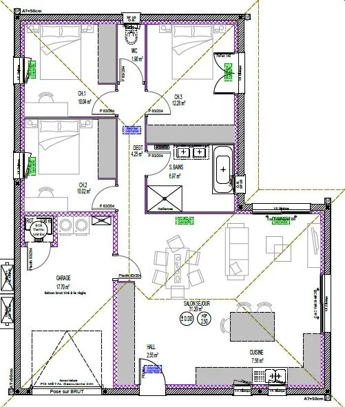 Projet de maison neuve à Saint-Sever - terrain viabilisé et maison moderne de 87m² 