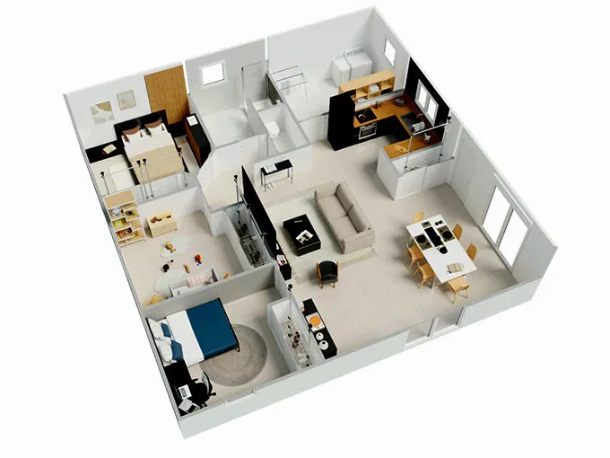 Maison moderne 3 chambres à Bergerac sur terrain de 700 m² 