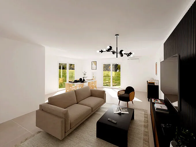 Maison moderne 3 chambres à Bergerac sur terrain de 700 m² 