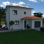 Maison neuve de 80 m² avec jardin face au sud à Colombe