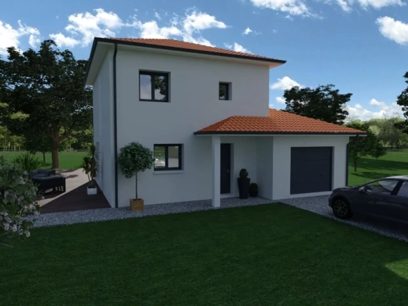 Maison neuve de 80 m² avec jardin face au sud à Colombe