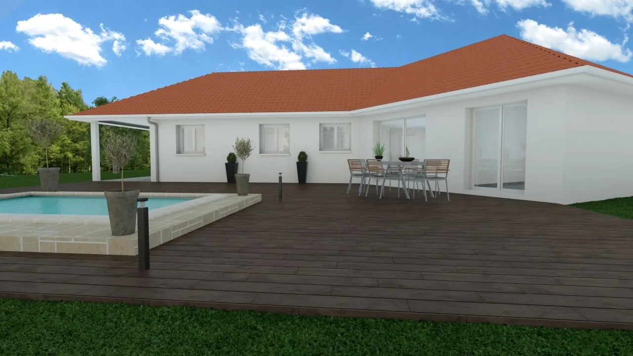 Maison neuve de 80 m² avec jardin face au sud à Colombe 