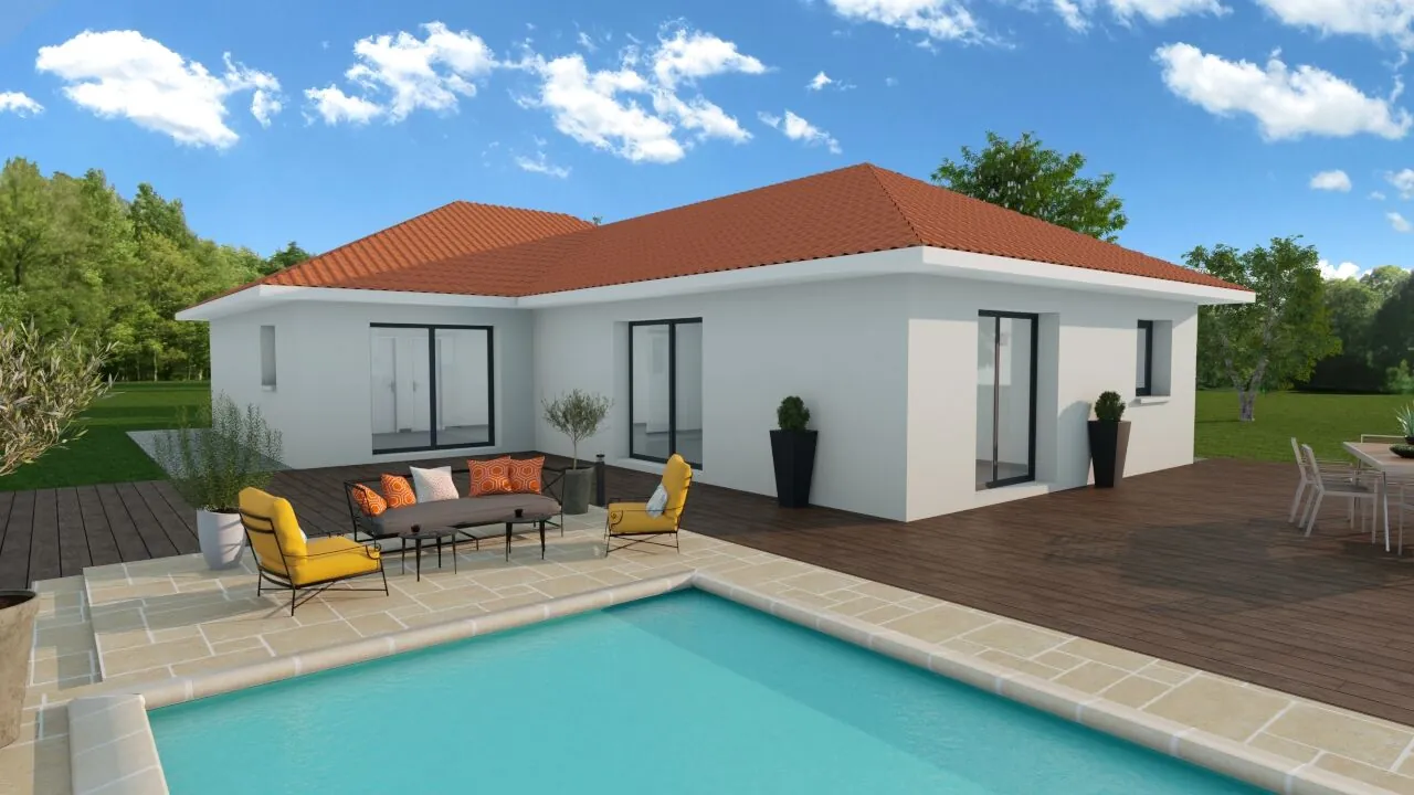 Maison neuve de 80 m² avec jardin face au sud à Colombe 