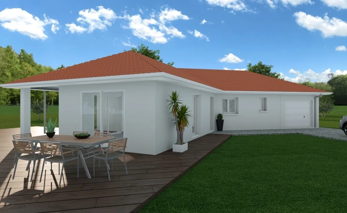 Maison neuve de 80 m² avec jardin face au sud à Colombe 