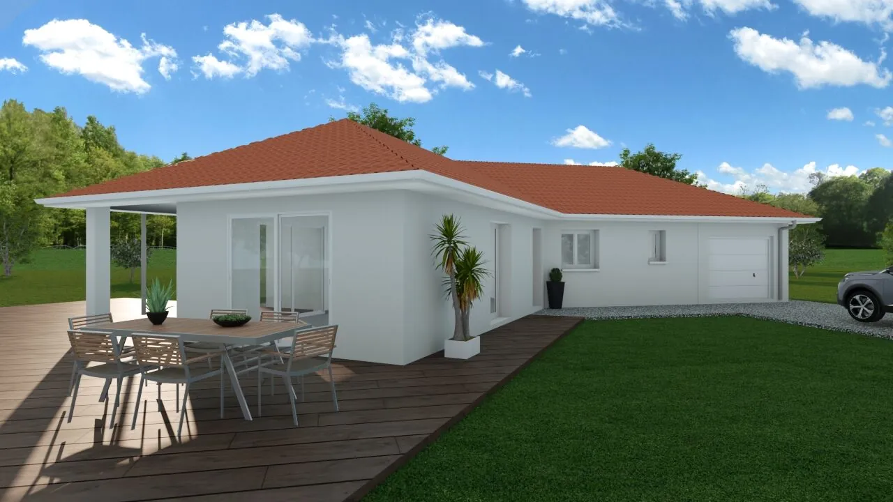 Maison neuve de 80 m² avec jardin face au sud à Colombe 