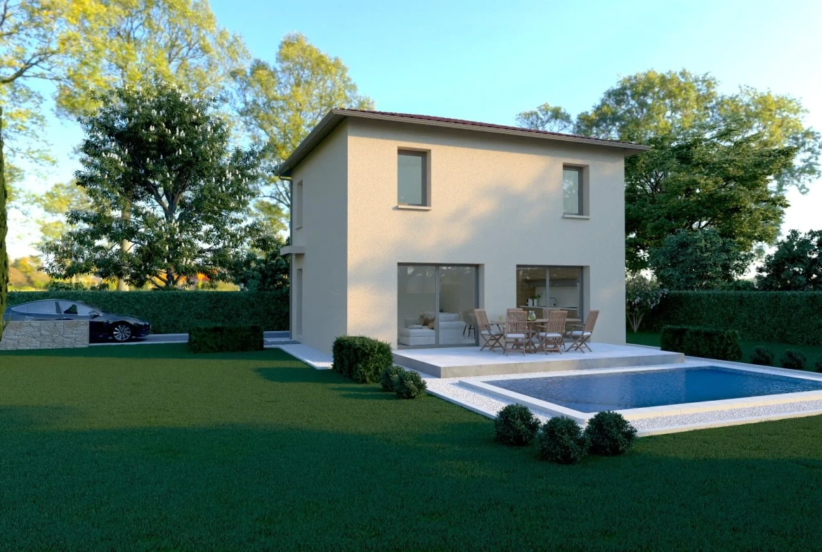 Maison neuve à Sennece Les Macon - 93 m², terrain 770 m², conforme RE2020 