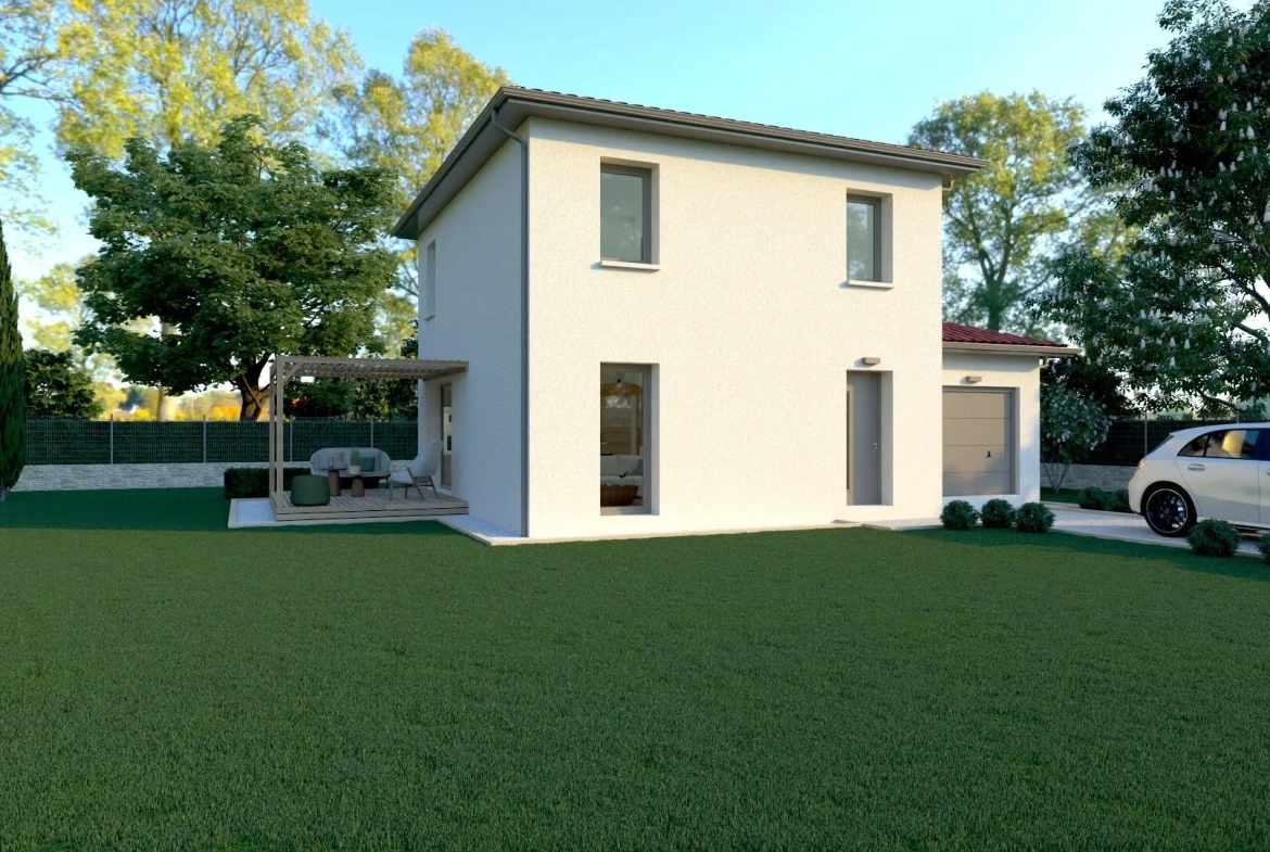 Maison neuve à Sennece Les Macon - 93 m², terrain 770 m², conforme RE2020 