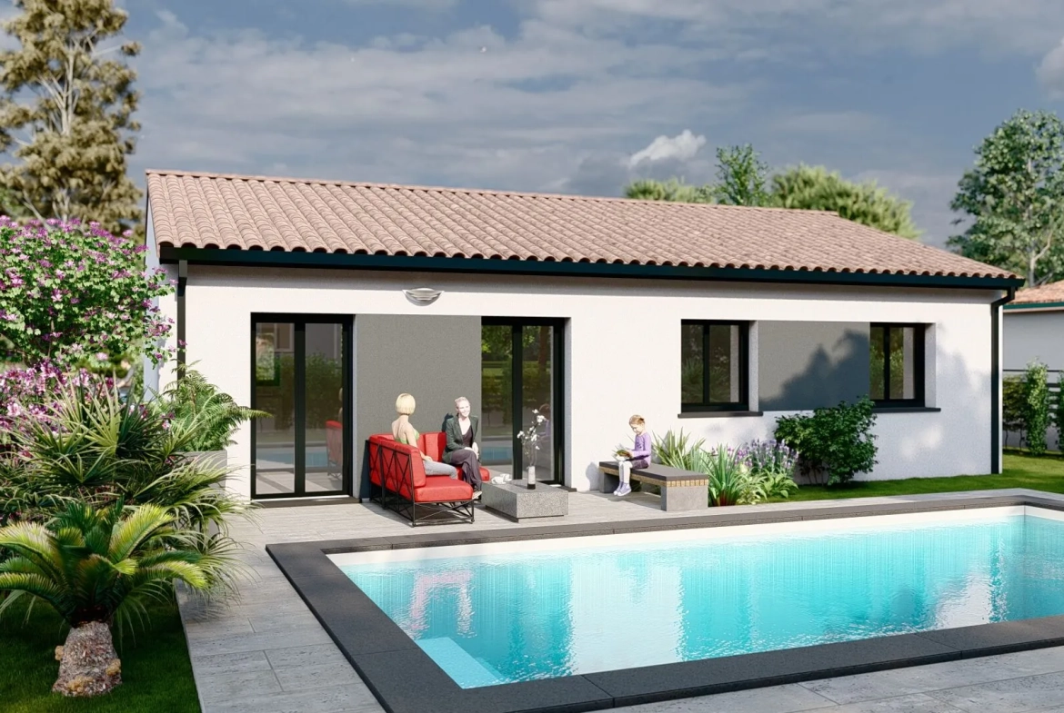 Construction maison neuve à Lévignac sur Save avec terrain de 2500 m² 