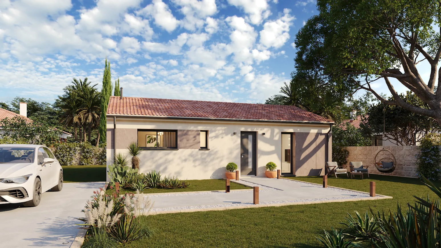 Maison neuve 89 m² avec jardin, parking et domotique à Capian 