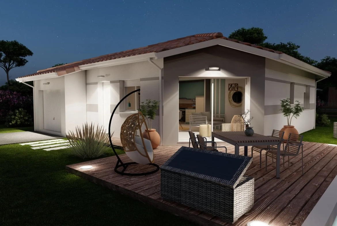 Maison neuve à Cazères-sur-Adour avec terrain de 834 m², construction personnalisable 