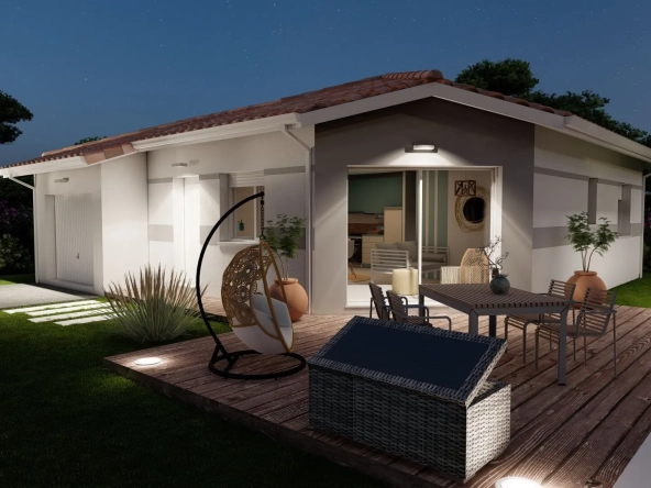 Maison neuve à Cazères-sur-Adour avec terrain de 834 m², construction personnalisable