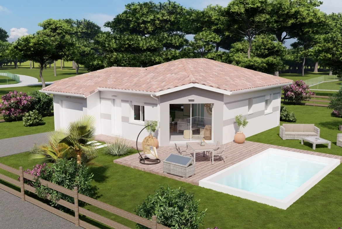 Maison neuve à Cazères-sur-Adour avec terrain de 834 m², construction personnalisable 