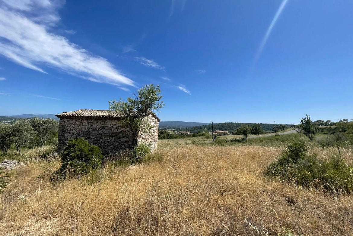Cabanon provençal authentique de 18 m² à Gordes en zone agricole 