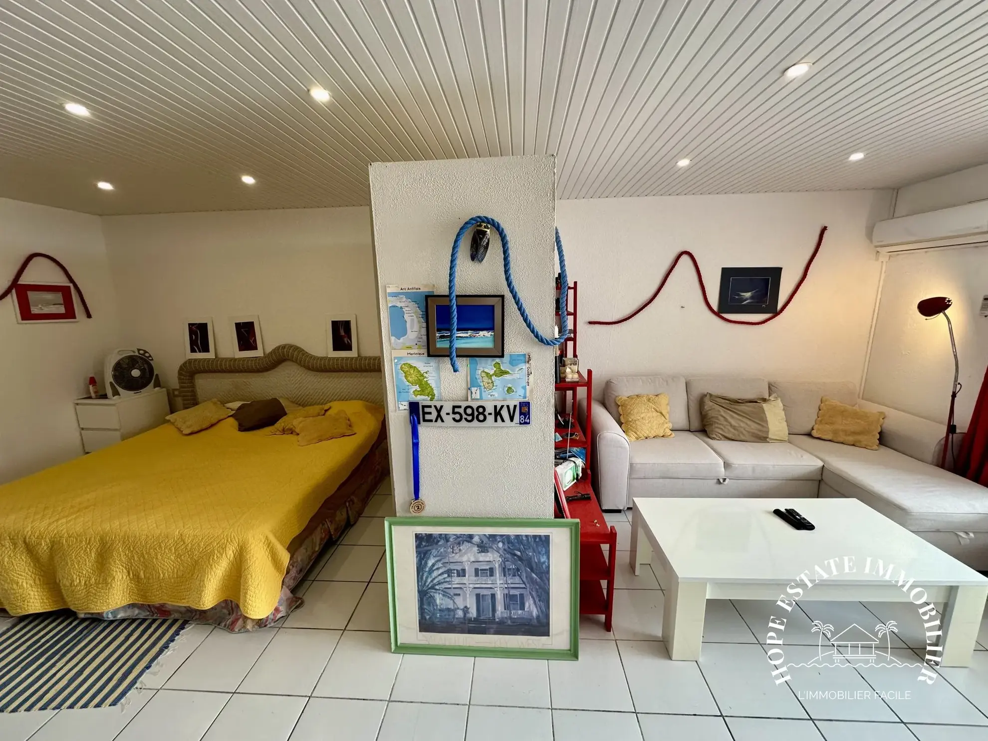 Grand studio à Mont Vernon avec rentabilité de 7% proche de la plage 