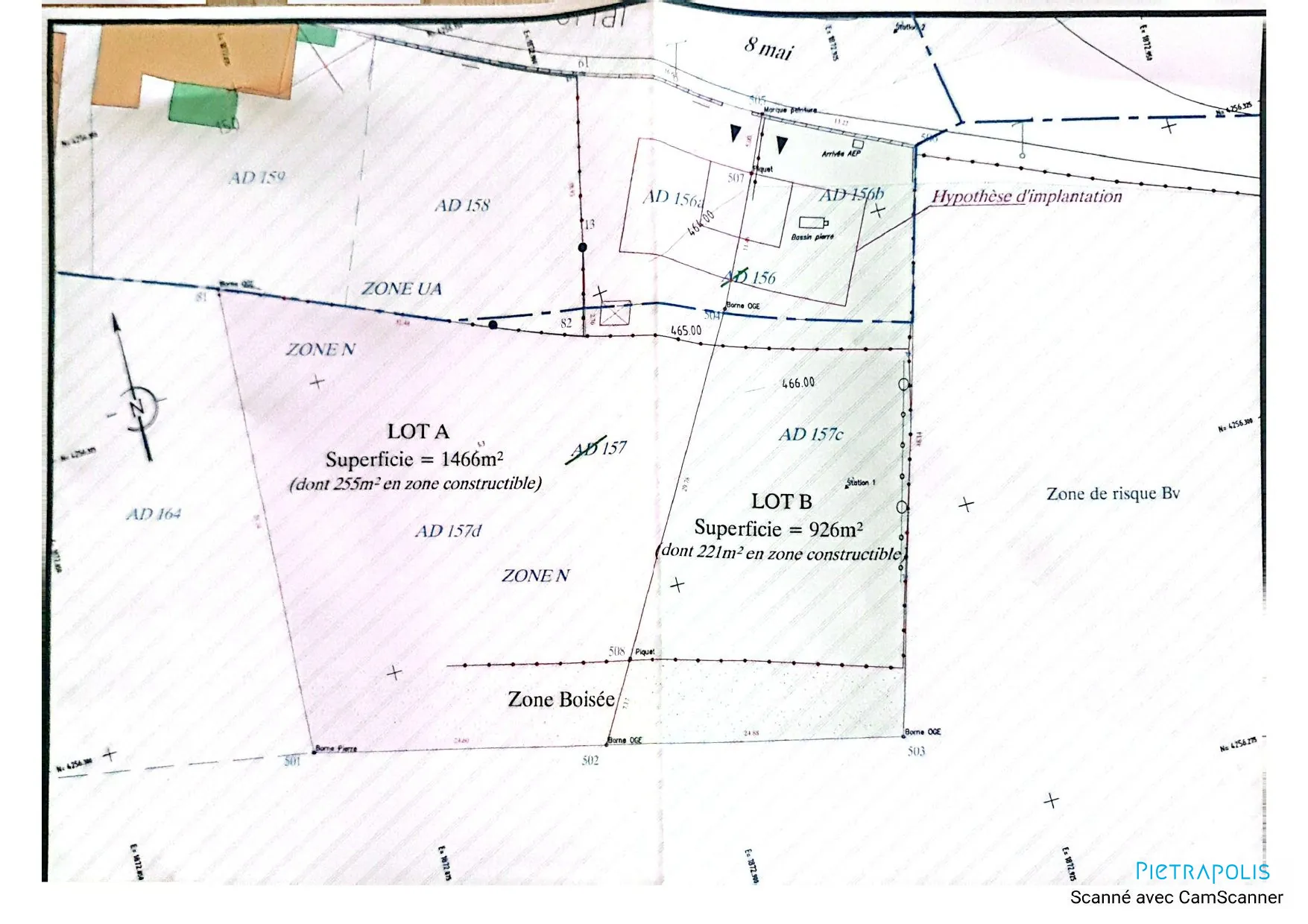 Terrain constructible de 1466 m² à Châtonnay avec projet de maison modulable 