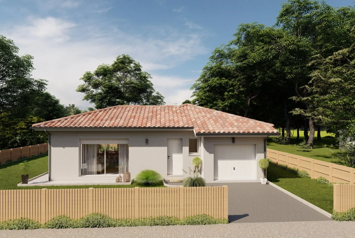 Magnifique terrain constructible de 800 m² avec maison neuve à Carcares Sainte Croix 