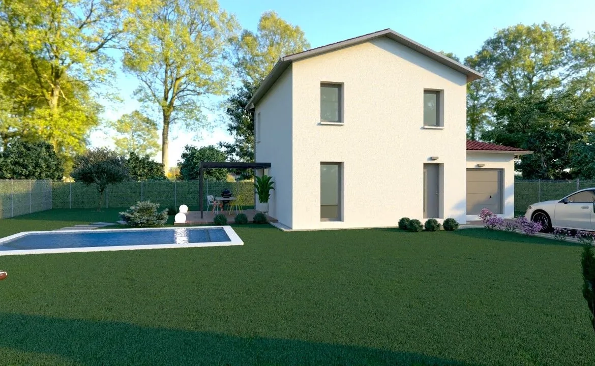 Maison neuve à Saint Didier sur Chalaronne de 93 m² avec 3 chambres et garage 
