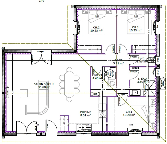 Maison neuve 3 chambres à Castets près de l’océan et des grands axes 