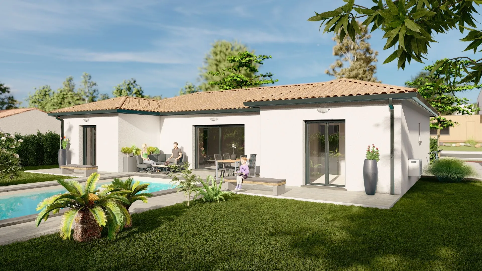 Maison neuve T5 à Caraman de 120 m² avec garage et terrain de 608 m² 