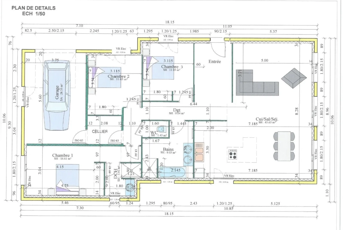 Maison neuve de plain-pied à Riorges avec garage et terrain clôturé 
