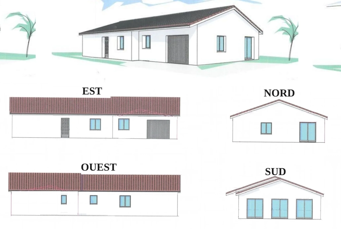 Maison neuve de plain-pied à Riorges avec garage et terrain clôturé 