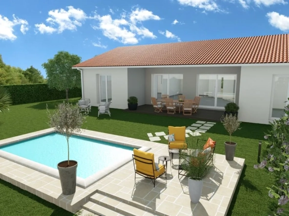Maison neuve 3 chambres avec garage et terrasse à Hinx – Dax