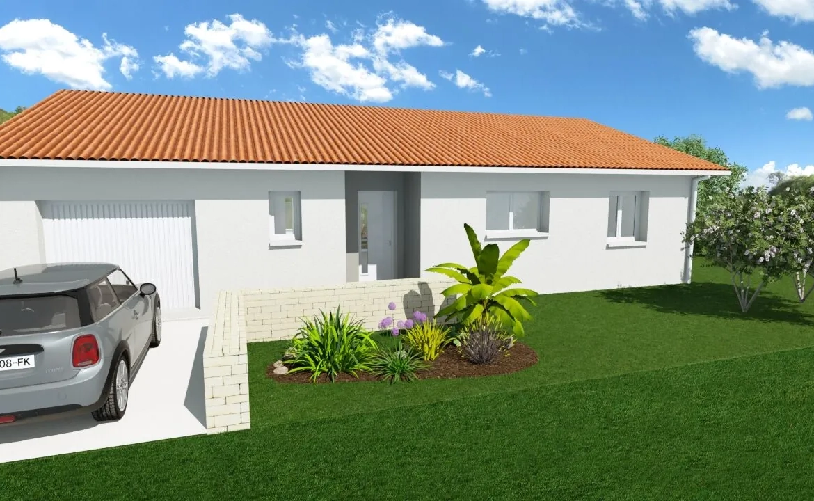 Maison neuve 3 chambres avec garage et terrasse à Hinx – Dax 
