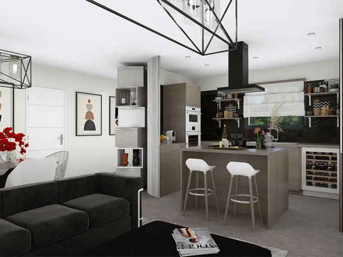 Maison neuve à Pontonx-sur-l'Adour de 85 m² proche commodités et terrasse ensoleillée 