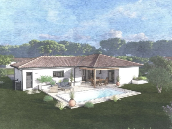 Maison neuve 3 chambres avec garage à Tethieu près de Dax
